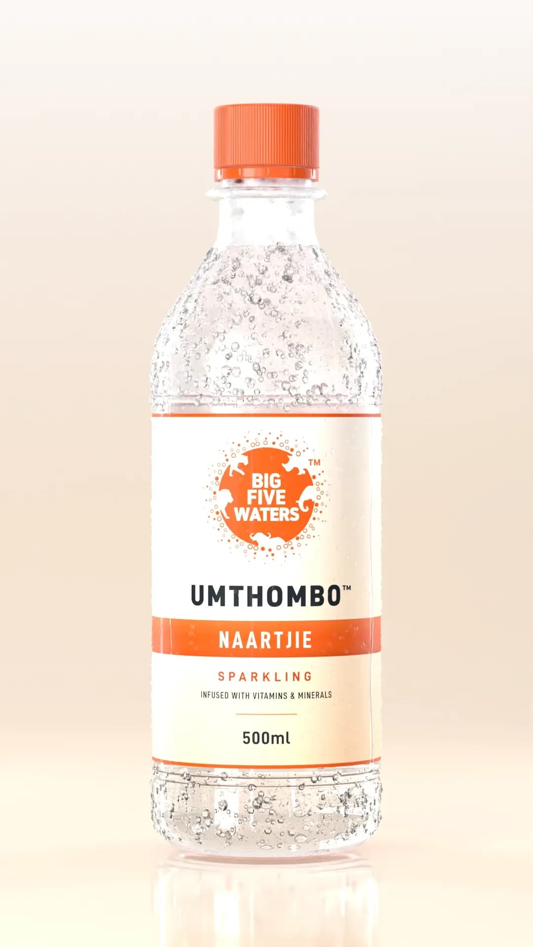 UMTHOMBO™ Sparkling Naartjie 500ml bottle, vitamin- and mineral-infused